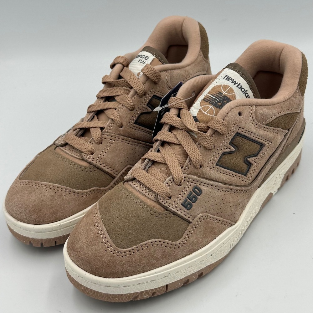 New Balance 550 Brown Suede Shoe BBW550RD Neutral Minimal Streetwear Women 6 NIB
